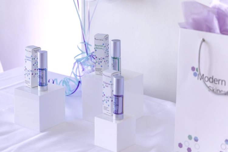 Products at the product launch party